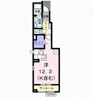 コリーヌB【1階】の間取り