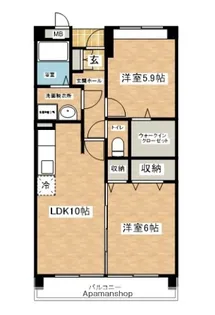 BETTER R 能代【201号室】の間取り