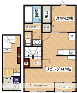 CAZAL【E号室】の間取り