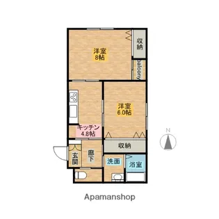 サンフレッチェ泉【202号室】の間取り