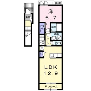 アトールⅠ【2階】の間取り