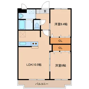 シャトル・ステージ二の森【2階】の間取り