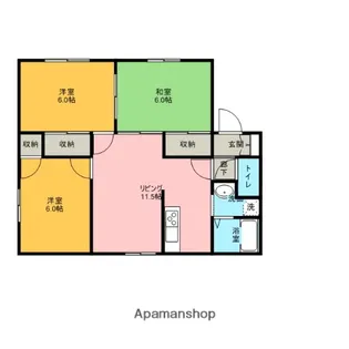 セントラルシティ21 F【2階】の間取り