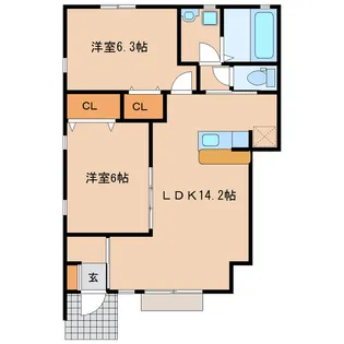 アルドールⅡ【1階】の間取り