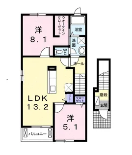 サンシャインⅤ【2階】の間取り