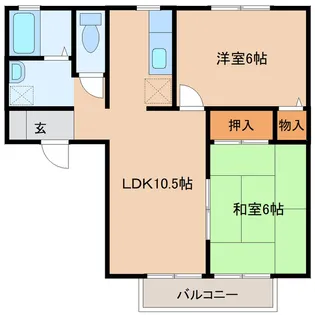 セントレージュA【1階】の間取り