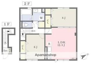 メゾンドゥカイA棟【2階】の間取り