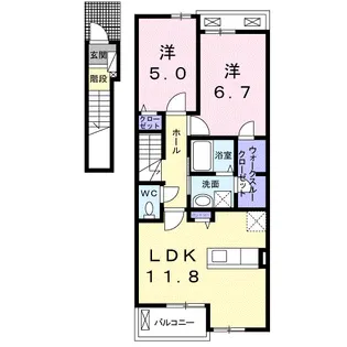 アムール Ⅱ【2階】の間取り