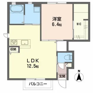 プリムヴェール【101号室】の間取り