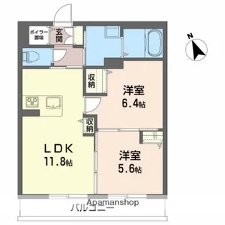 カーサレジオ千秋【3階】の間取り