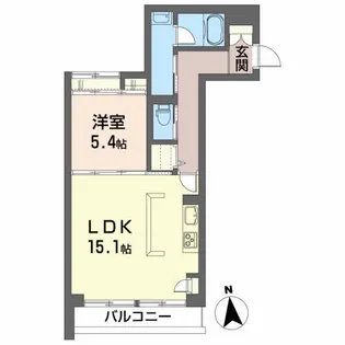 セレナヴィラ中通【3階】の間取り