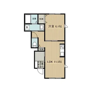 グランデュア山王【1階】の間取り