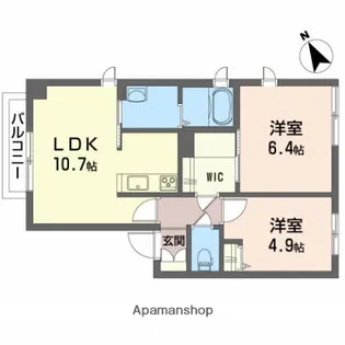 シャーメゾン中園【2階】の間取り