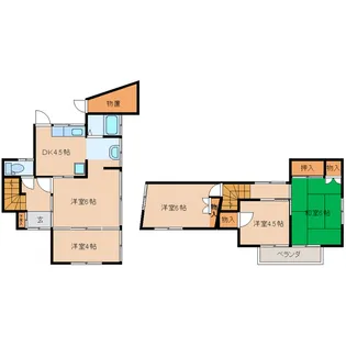 宮城県塩竈市藤倉1丁目【一戸建】の間取り