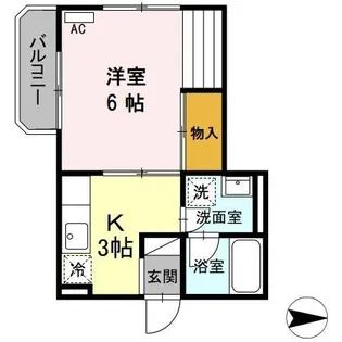 川の辺ハイツ【2階】の間取り