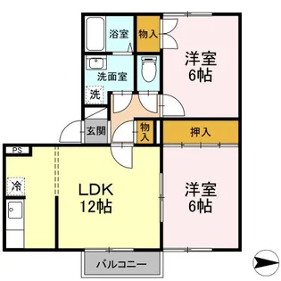 セジュールハミング B【1階】の間取り