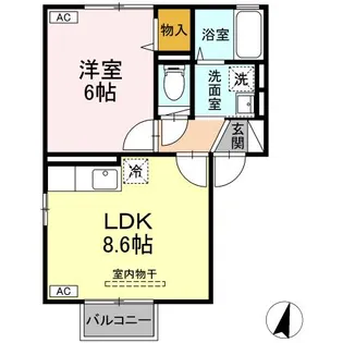 ウィルモアKJ【1階】の間取り