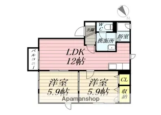 エスペランサC【202号室】の間取り