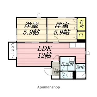 エスペランサC【101号室】の間取り