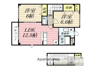 ササージュ【202号室】の間取り
