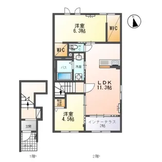 SOLEIL(ソレイユ)【2階】の間取り