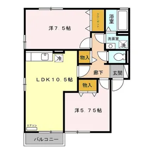 クレアール B【2階】の間取り