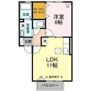 ゼフィール愛宕【1階】の間取り