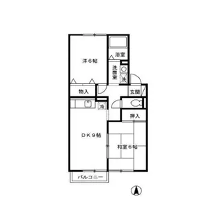 リビングタウン東通 A【2階】の間取り