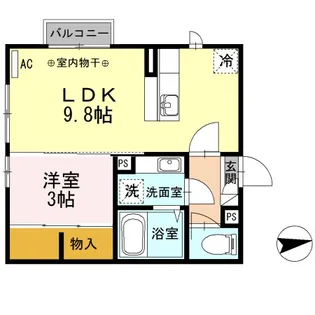 ディアコート和田駅前【2階】の間取り