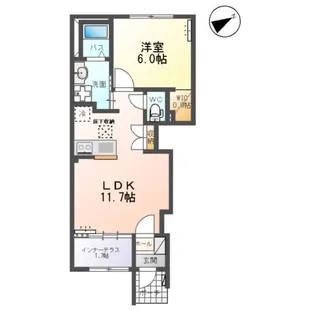 ルミエールⅠ【1階】の間取り