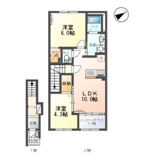ルミエールⅠ【2階】の間取り