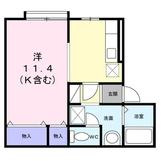 AQUA楢山B【2階】の間取り