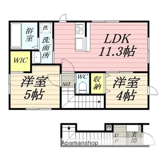 PARK HOUSE広面A【202号室】の間取り