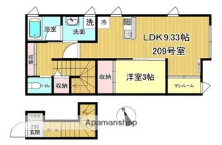 CASAFRENTERICOOMACHI【2階】の間取り