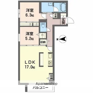 シャーメゾン泉中央3丁目【3階】の間取り