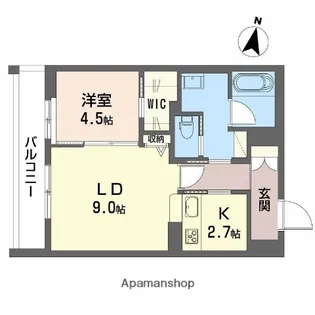 フォルビート八橋【3階】の間取り