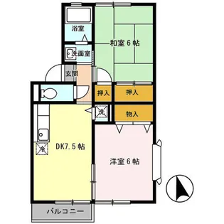 セジュール花渕 B【101号室】の間取り