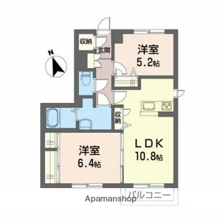 フィルゲートA【1階】の間取り