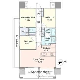 ウィザースレジデンス秋田ザ・タワー【14階】の間取り