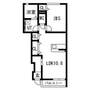 シティハウス花園町【1階】の間取り