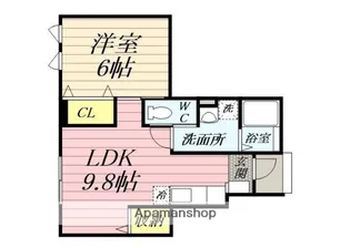 ロックサイドB棟【1階】の間取り