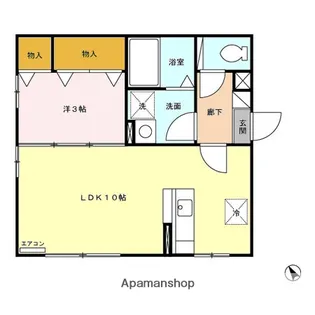 CEST SI BON 保戸野【101号室】の間取り