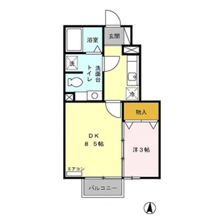 ローズコート将南【1階】の間取り