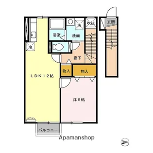 シャインパークカガヤB【202号室】の間取り
