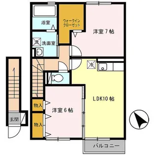 グランモア飯島【2階】の間取り