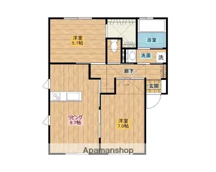 COUNTRY HEIGHTS【202号室】の間取り