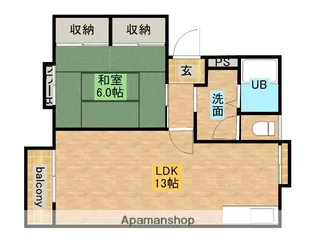 フェアステージ学園前【1階】の間取り