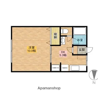 コーポ・ララB【102号室】の間取り