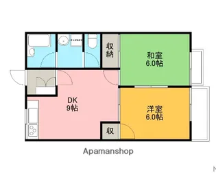 ビューパレーB棟【206号室】の間取り