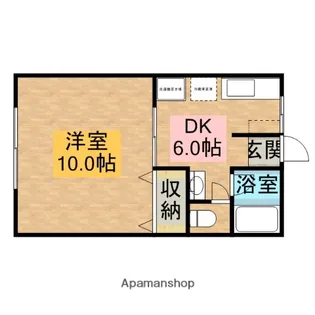 コーポ・ララA【202号室】の間取り